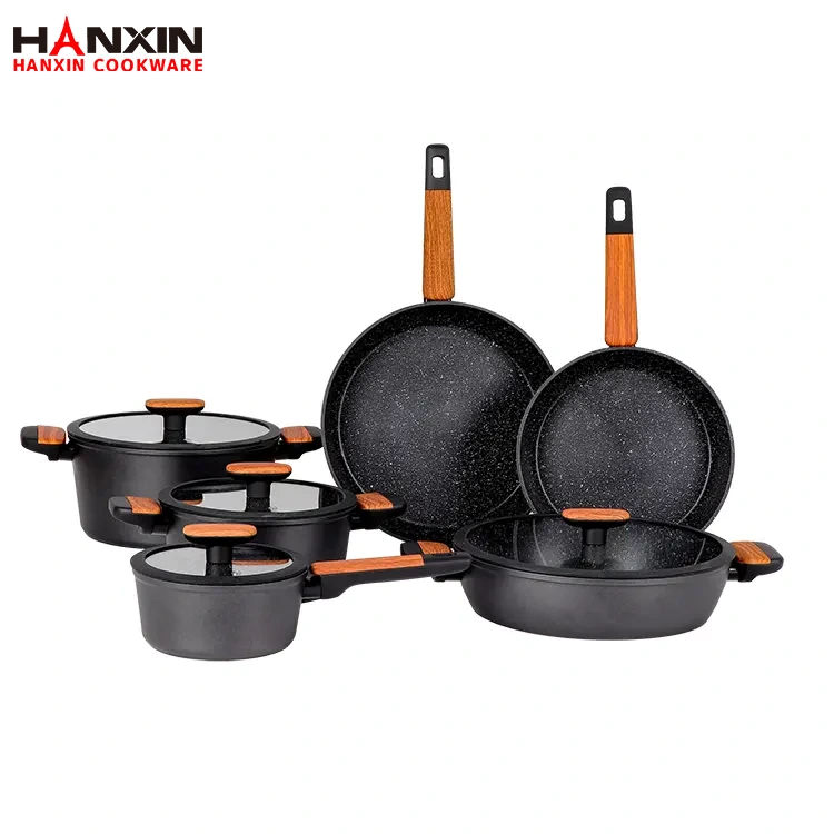 مجموعة أواني طهي من الألومنيوم غير لاصقة