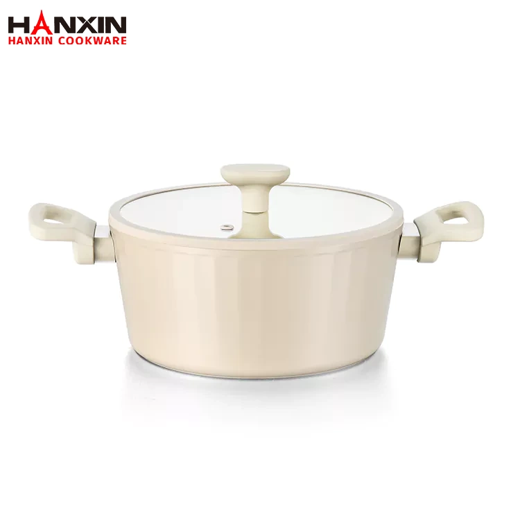 فرن هولندي مطلي بالرخام غير لاصق من الألومنيوم