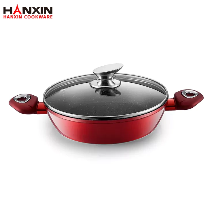 مقلاة من الألومنيوم المطلية بالرخام غير لاصقة