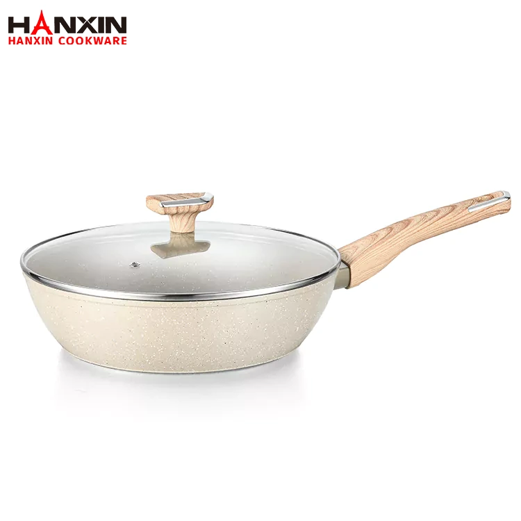 Aluminum Non-Stick Granite Coating Wok Pan
